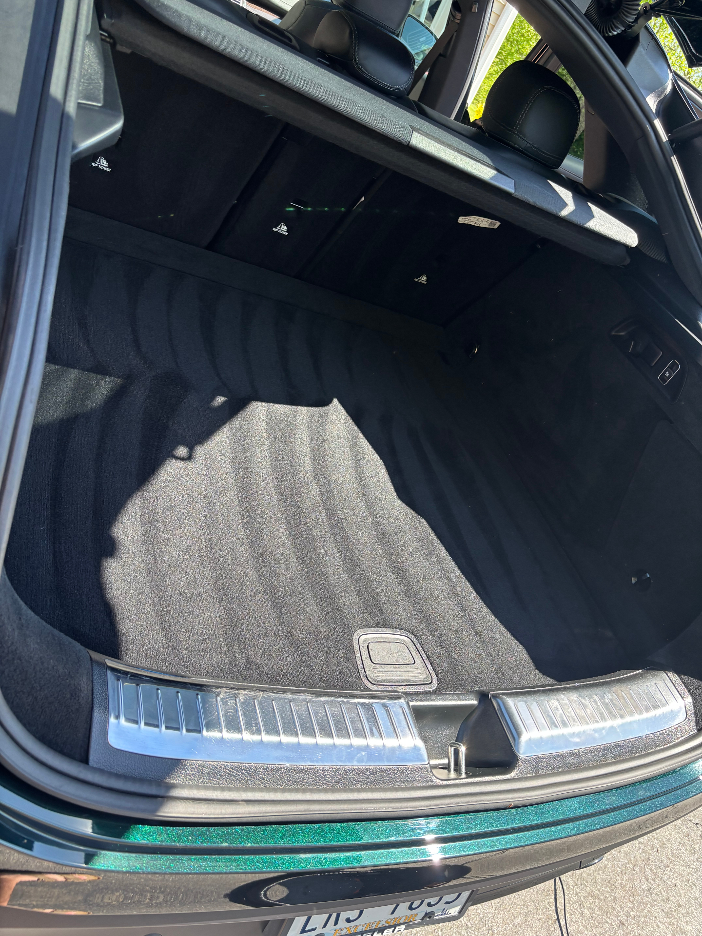 Spotless detailed trunk interior